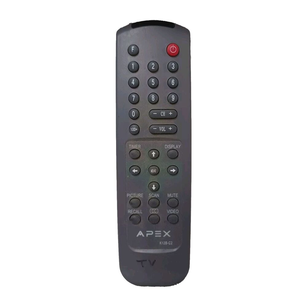 Apex TV Remote Control K12B-C2 Original Vintage Replacement Gray Works!